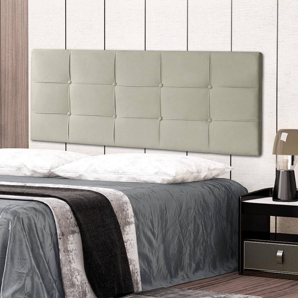 Cabeceira Painel Casal 1,40m Roma Suede Bege Dal Poz Estofados