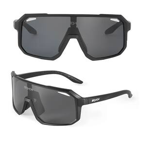 Óculos De Sol Para Ciclismo e Esportes Com Anti Reflexo e Proteção 400UV - Preto SCVCN