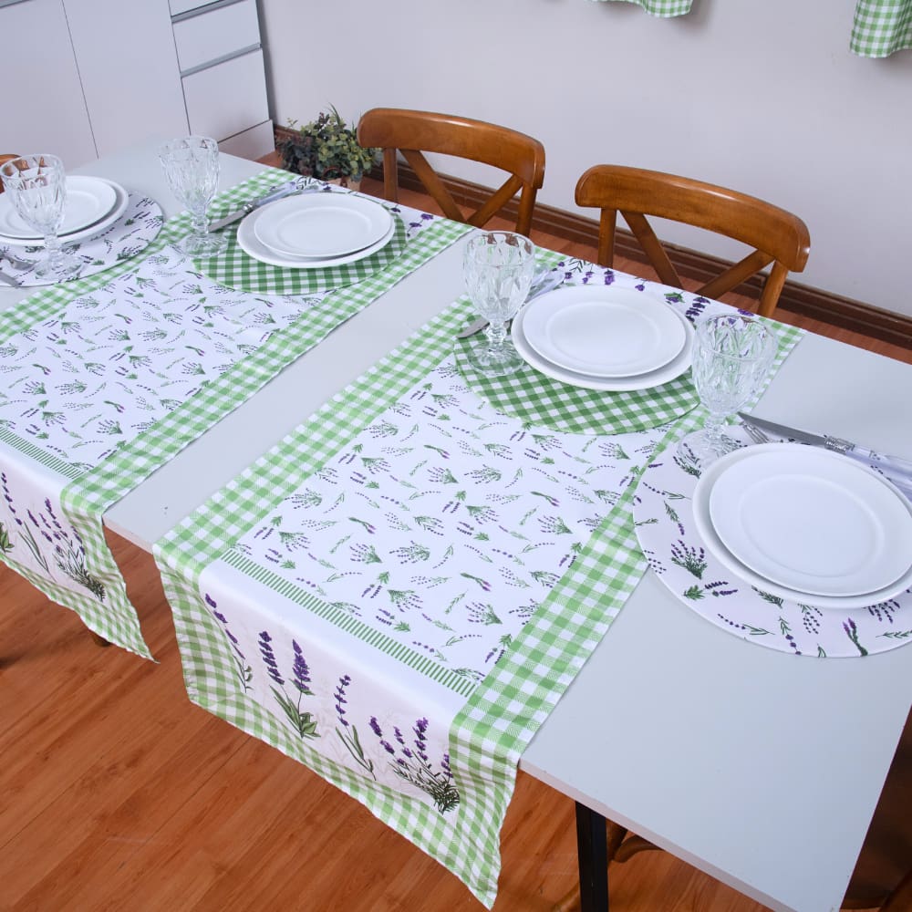 Caminho de Mesa Estampado 1 Peça Toalha Microfibra 1,25m x 43cm