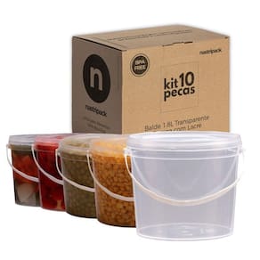 Pote Plástico 1.8L Salgados Festa 10 Pçs