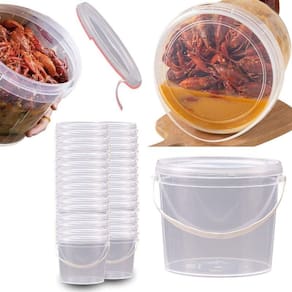 Balde 1.8L Pequeno Com Fechamento Seguro 10 Pcs