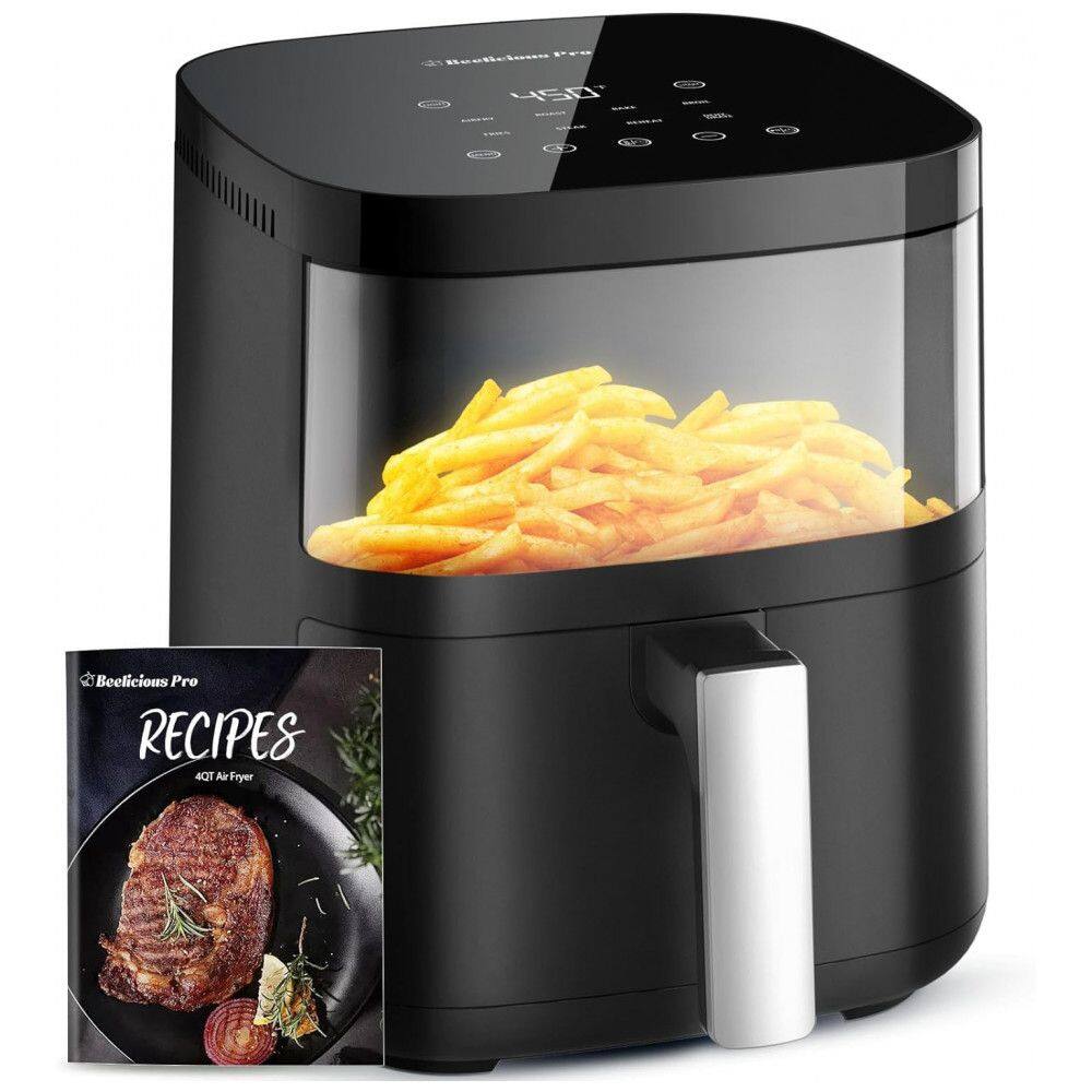 Fritadeira Elétrica Airfryer 8 em 1, 3,7L com Janela de Visualização, Painel Digital e Cesto Antiaderente Adequado de 2 a 4 Pessoas, 110V