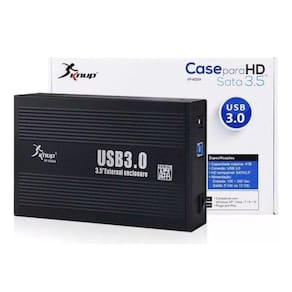 Case Para Hd Pc Sata 3.5Mm Usb 3.0 Externo Kp-Hd004 - Preto