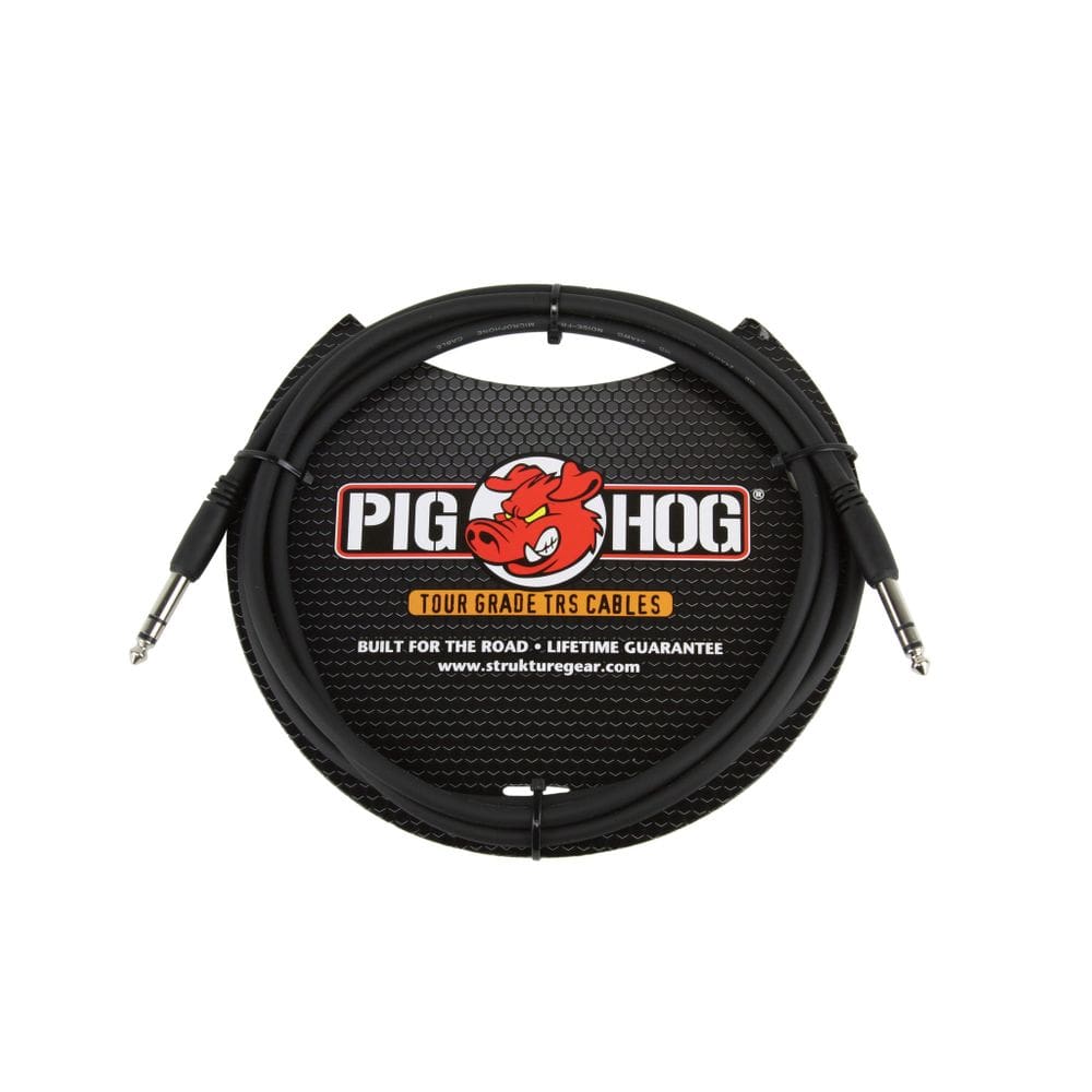 Cabo de instrumento Pig Hog 1/4 TRS - 1/4 TRS 1,8 m