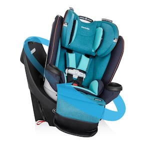 Cadeira de Bebe para Carro com Rotação de 360º e Cresce com Seu Filho, Oferecendo 3 Modos de Uso, para Crianças de 1,8 kg a 54 kg, Evenflo