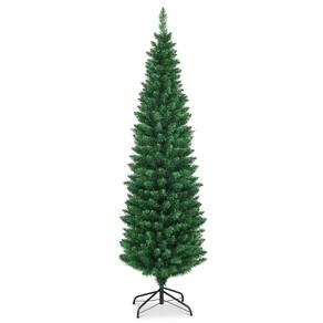 Lápis Giantex artificial para árvore de Natal de 1,8 m com suporte de metal