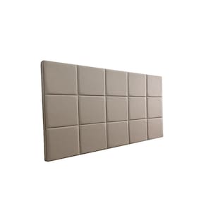 Cabeceira Estofada King 15 Blocos Não é Segredo Veludo Marrom Claro 195x90