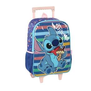Mochila Com Rodas Kit Azul Un Stitch