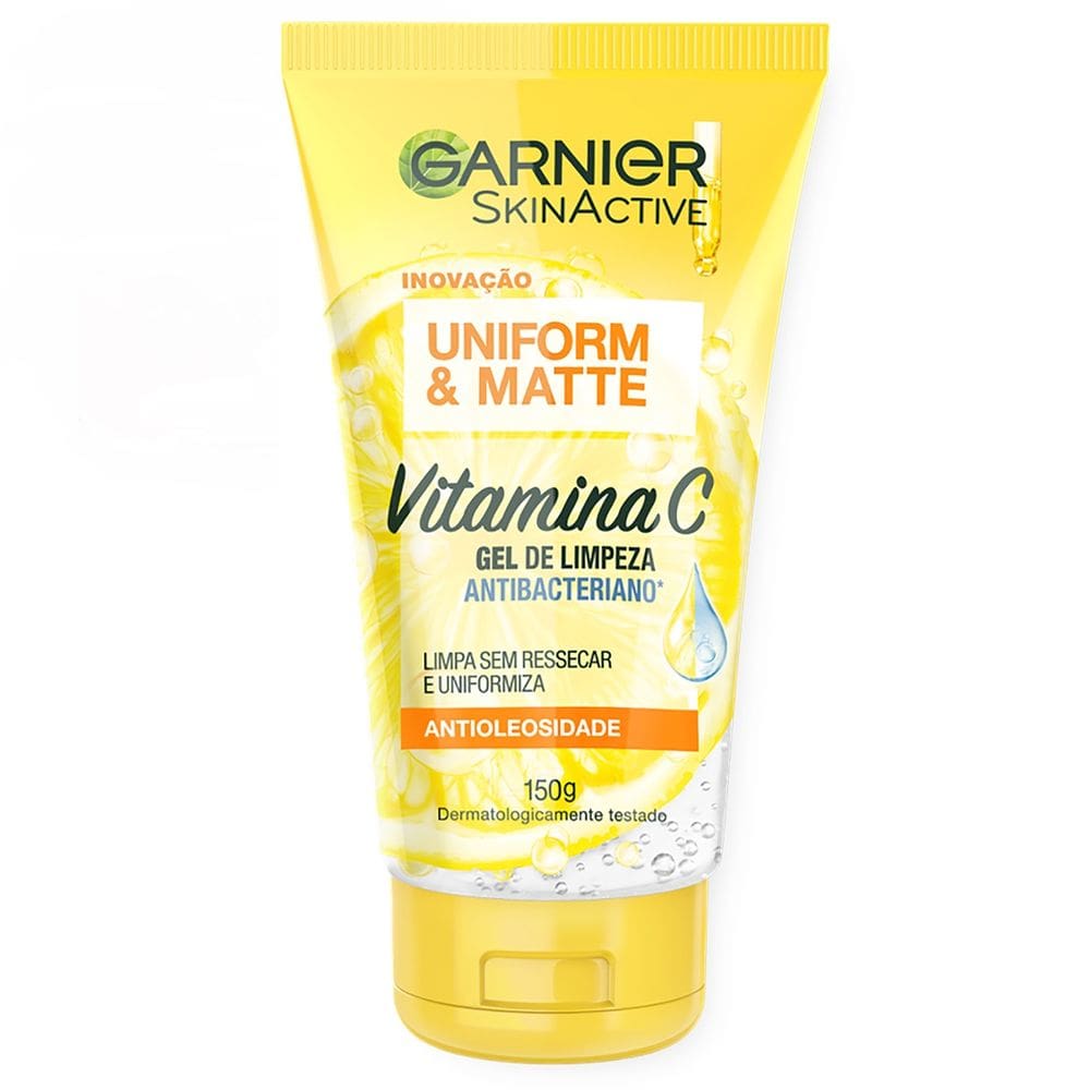 Gel de Limpeza Garnier Antioleosidade Vitamina C Antibacteriano 150g
