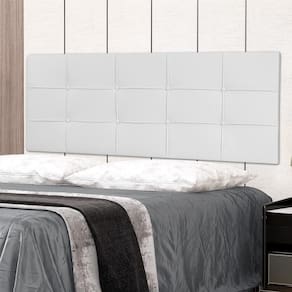 Cabeceira Painel Casal Queen 1,60m Roma Material Sintético Branco Dal Poz Estofados