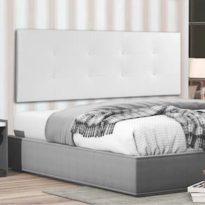 Cabeceira Painel Casal Queen 1,60m Berlim Material Sintético Branco Dal Poz Estofados