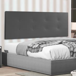 Cabeceira Painel Casal 1,40m Berlim Material Sintético Cinza Dal Poz Estofados