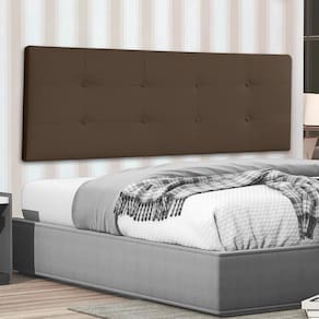 Cabeceira Painel Casal 1,40m Berlim Suede Marrom Dal Poz Estofados