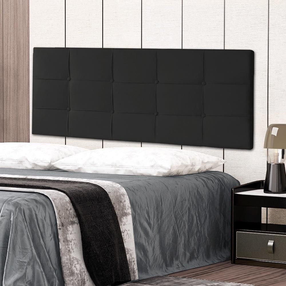 Cabeceira Painel Casal Queen 1,60m Roma Suede Preto Dal Poz Estofados