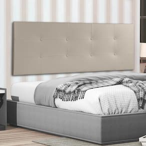 Cabeceira Painel Casal Queen 1,60m Berlim Material Sintético Bege Dal Poz Estofados