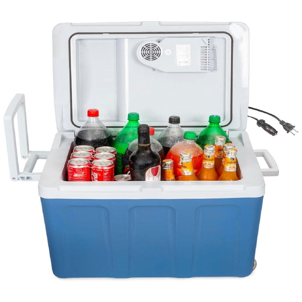 Geladeira e Frigobar para carro K box com rodas para carro e casa 45 litros, azul, KOOZAM, Azul