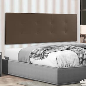 Cabeceira Painel Solteiro 0,90m Berlim Material Sintético Marrom Dal Poz Estofados