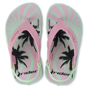 Chinelo Rider Street Fun Baby - Verde e Rosa