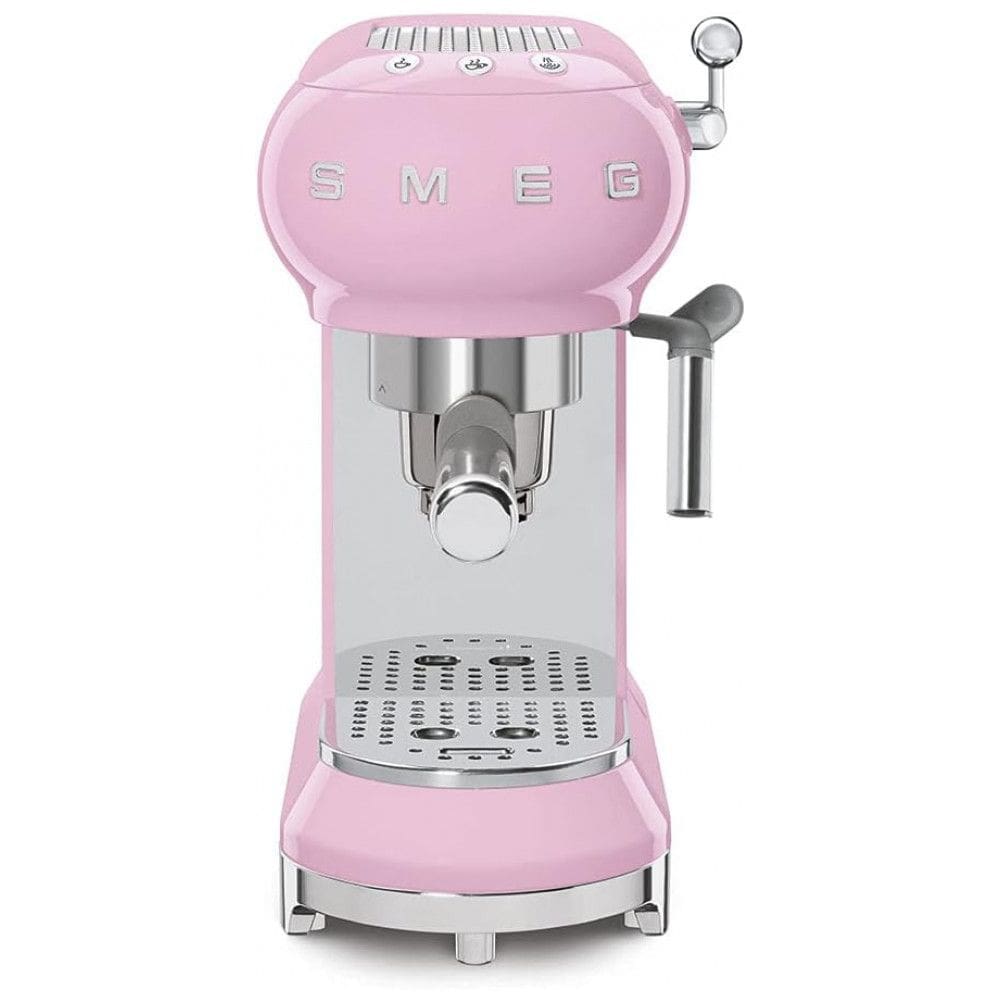 Cafeteira Elétrica Programável 50s Expresso Automática Aço Inoxidável, 110v, SMEG, Rosa