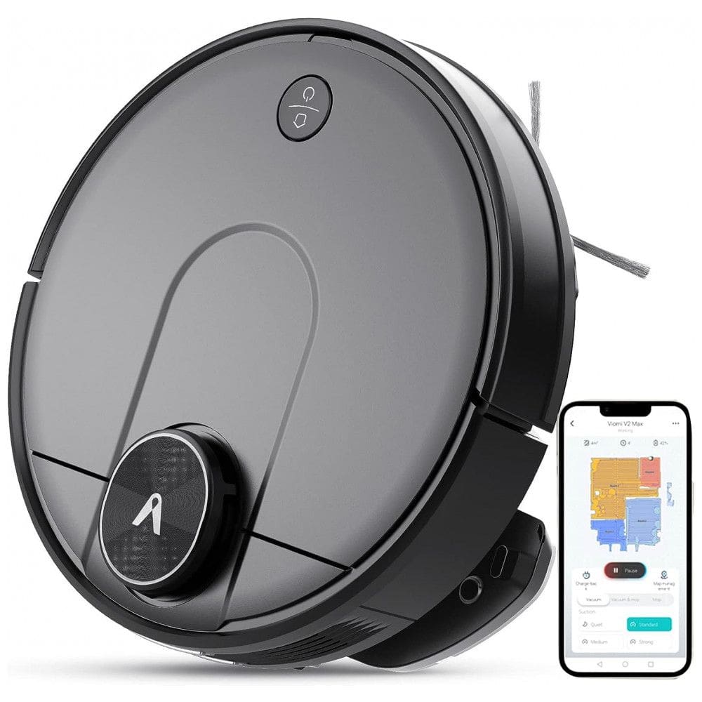 Aspirador de Pó Robô com Conexão via APP WI FI, Auto Carregamento e Mapeamento Multinível, 110V, VIOMI V2, Preto