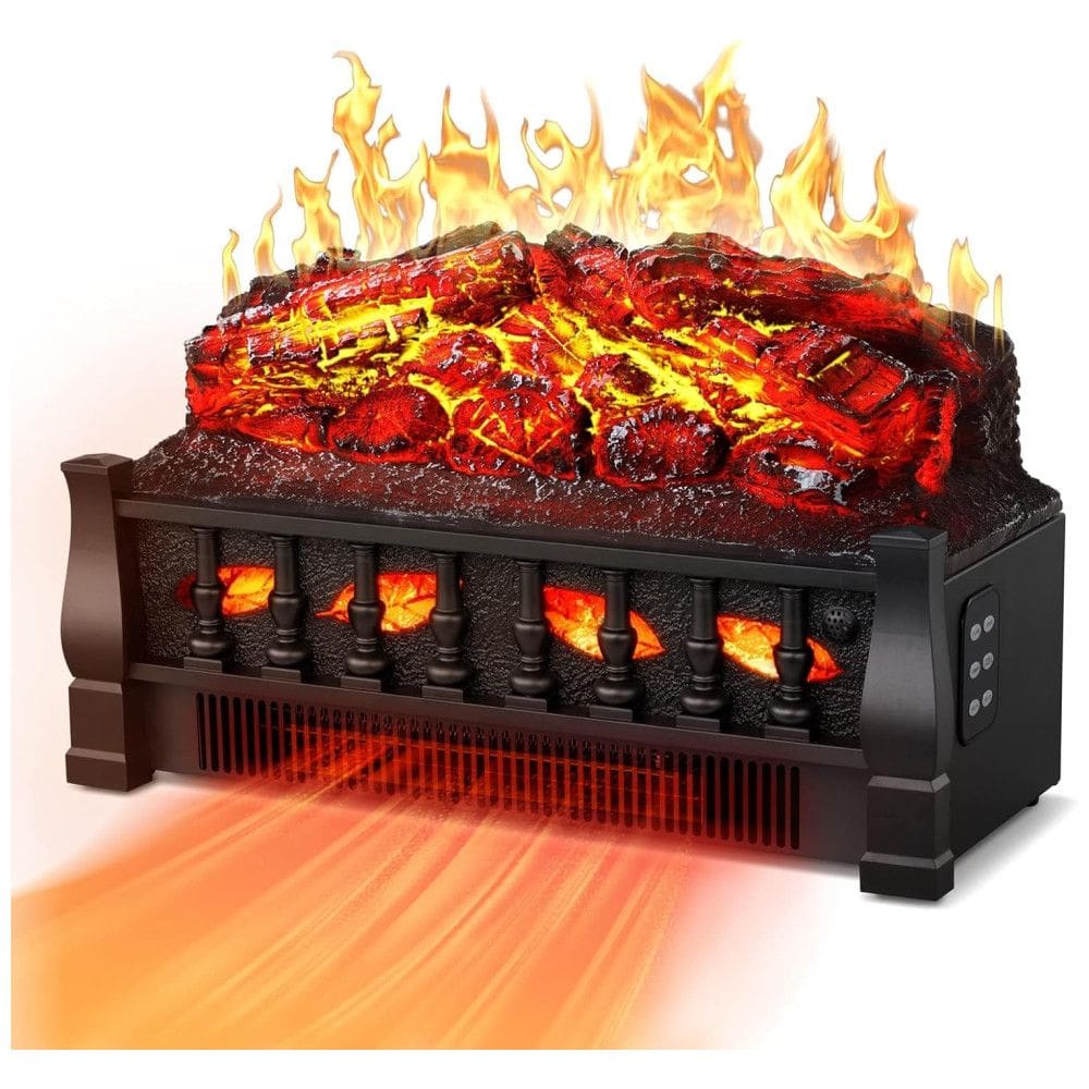 Lareira Elétrica Ecológica 21” 53 cm com Controle Remoto, Brilho da Chama Ajustável e Proteção Contra Superaquecimento, 110V 1500W,