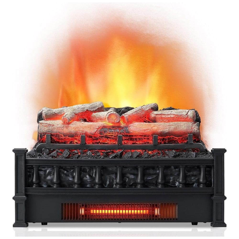 Lareira Elétrica Ecológica 20" 50 cm com Cama de Brasa de Bétula Realista, Temperatura Ajustável e Proteção Contra Superaquecimento, 110V