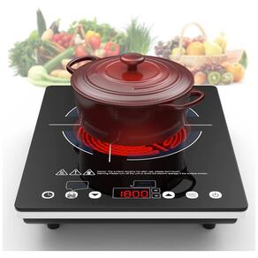Cooktop Elétrico de Indução Portátil com Queimador Único, Painel Digital, 9 Níveis de Potência, Trava para Crianças e Temporizador e