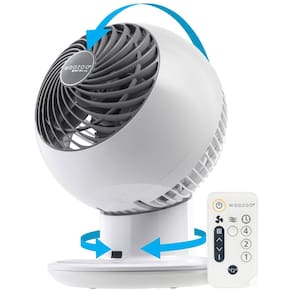 Ventilador de Mesa 29 cm de Altura com Controle Remoto, Distância Máxima do Ar 24 Metros, 5 Velocidades e Inclinação Ajustável de 90°, 110V