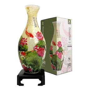 Vaso de quebra-cabeça 3D Pintoo S1024 Carp translúcido com lótus