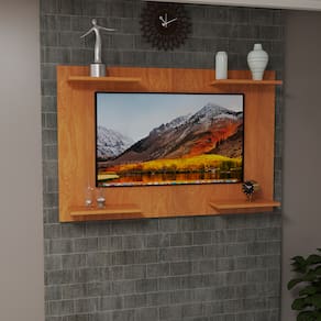 Painel TV até 50 Pol Home Amanda MDF Cor Cerejeira Moderno