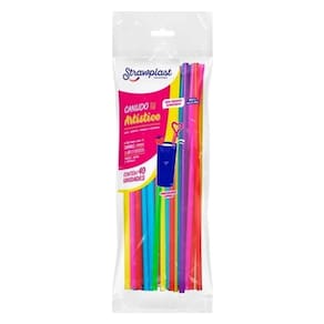 Canudo Artístico Flex Strawplast 40un