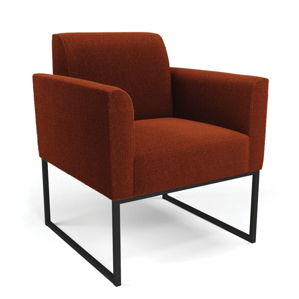 Poltrona Sala de Estar Industrial Preto Marisa Bouclê Terra D03 - D`Rossi