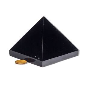 Pirâmide Obsidiana Negra 80 a 90mm entre 500 a 550g Classe A