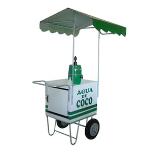 Carrinho de água de coco rodas pneumática e suporte para gelar água + toldo desmontável Mod 4297
