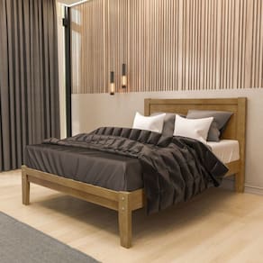Cama Casal 1,60 Prata 206,0cm X 169,0cm X 110,0cm Freijó
