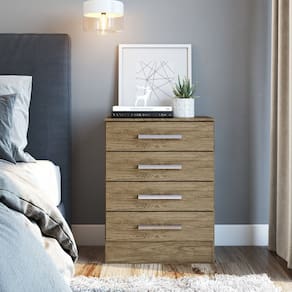Cômoda para Quarto em Mdp 4 Gavetas Wood