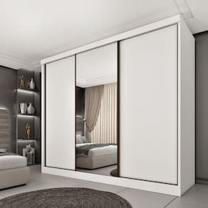 Guarda Roupa 3 Portas 270cm California Espresso Móveis Neve