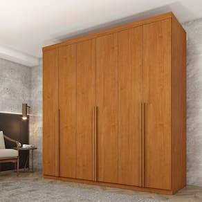 Guarda Roupa 6 Portas 218cm Milano Espresso Móveis Cinamomo