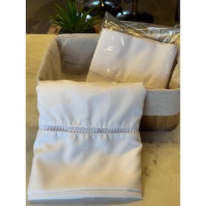 Kit 2 fronhas percal 400 fios ponto palito branco