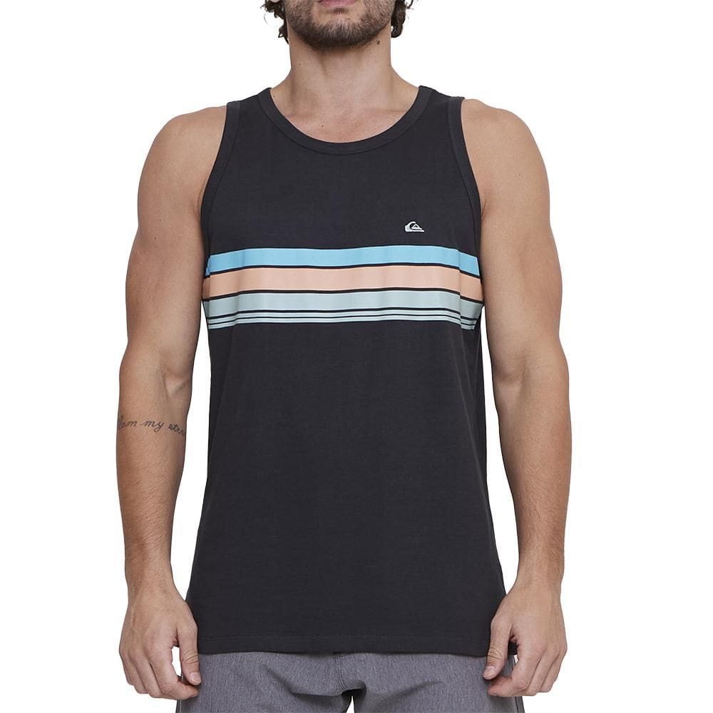 Regata Quiksilver Everyday Stripe S25 Masculina Cinza Escuro