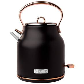 Chaleira Elétrica 1.7L com Desligamento Automático, Aço Inox, 110v, HADEN 75041, Preto