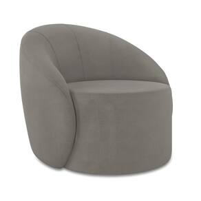 Poltrona Decorativa Orgânica Lua Suede Grafite D03 - D`Rossi