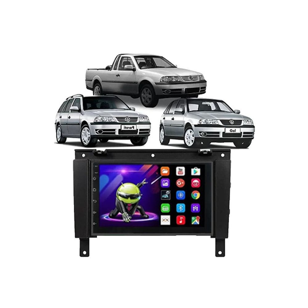 Kit Multimídia Gol Parati Saveiro G3 7 Pol Android Carplay 2/32GB - 701K FirstOption