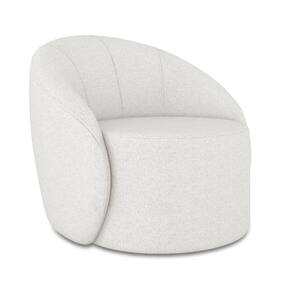 Poltrona Decorativa Orgânica Lua Linho Cinza D03 - D`Rossi