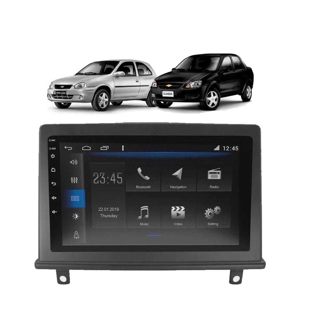 Kit Multimídia Corsa Classic Android 7 Pol Carplay 2/32GB - 701K FirstOption