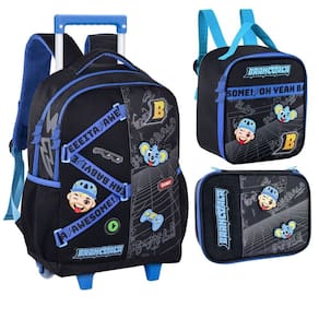 Kit Mochila Rodinha Lancheira Estojo Youtuber Brancoala