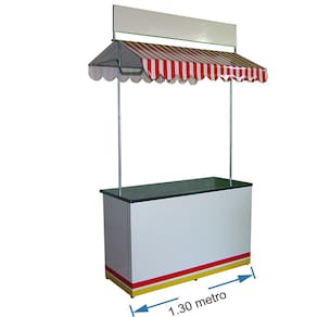Barraca buffet multiuso mesa em aço inox Mod 3024