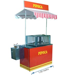 Barraca de pipoca doce e salgada com divisão e abertura superior Mod 3011