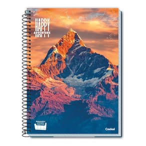 Kit C/4 Cadernos Happy 96 Folhas 1 Matéria Credeal