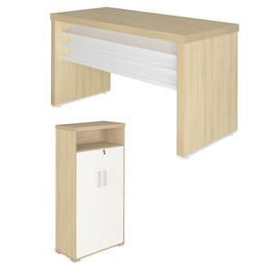 Conjunto Escritório: Mesa 6198 + Armário 6207